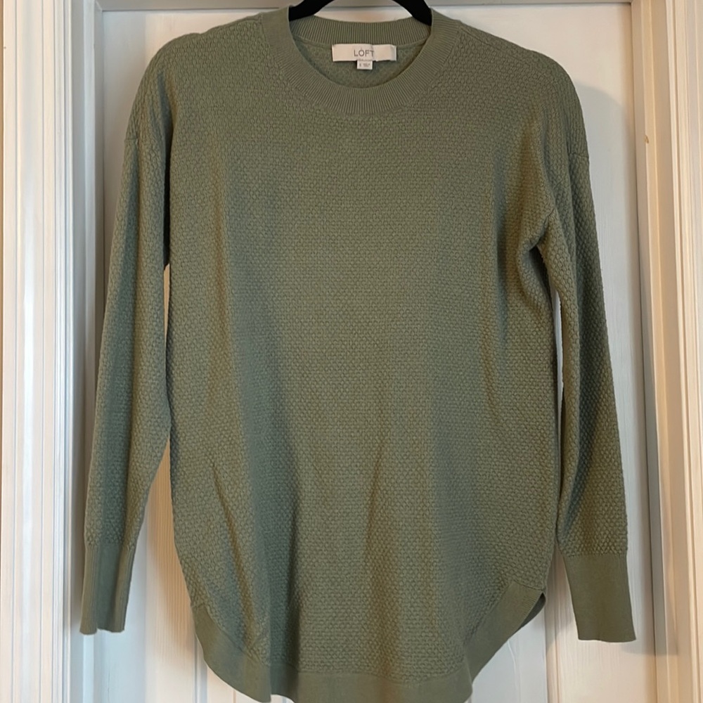 Loft olive green dolman tunic sweater